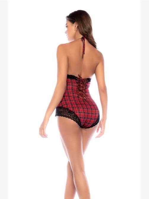 7590 Sleep Romper Red Plaid for wholesale on Faire