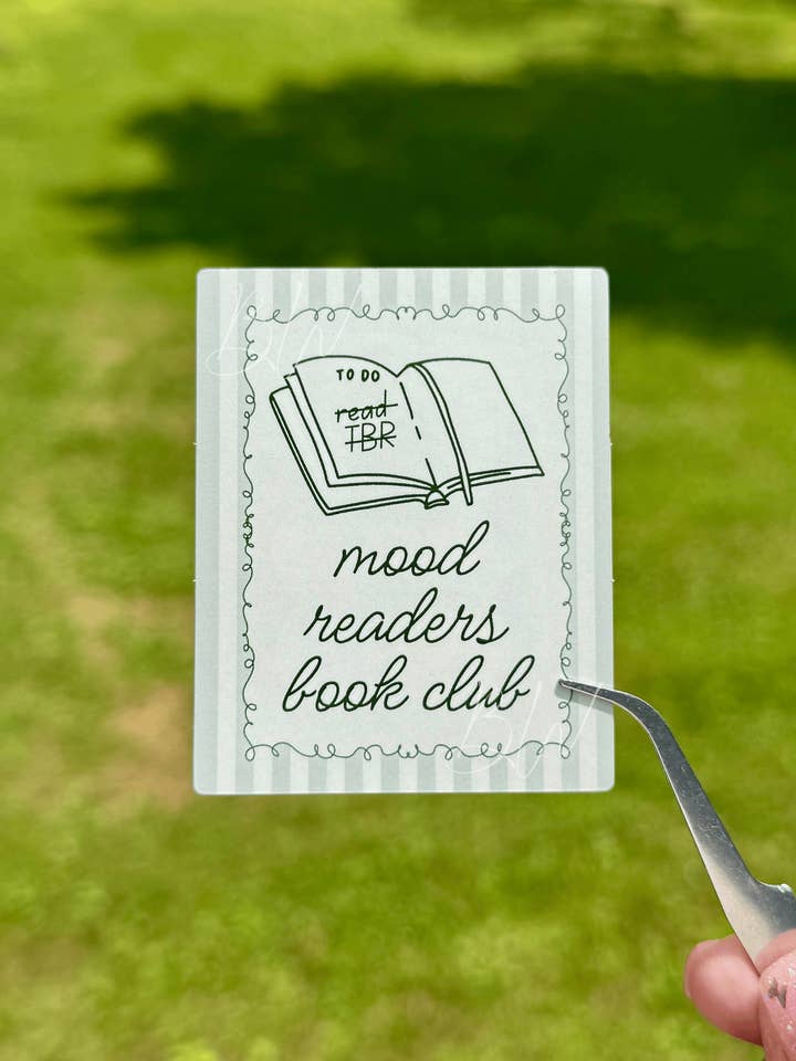Mood Reader Book Club - Bookish Vinyl Sticker for wholesale by Backing Wanderlust