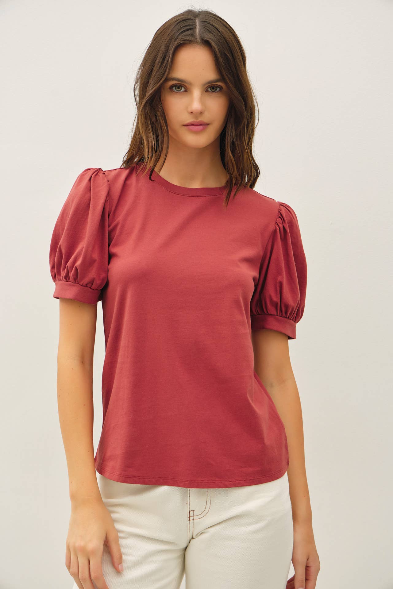 Be Cool - Wholesale Blouse - Women's - COTTON JERSEY PUFF SLEEVE T-SHIRTS 8