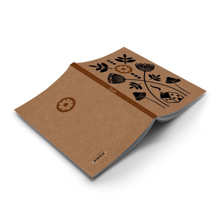 Denik - Wholesale Notebook - Cabin Deco Kraft Layflat Notebook