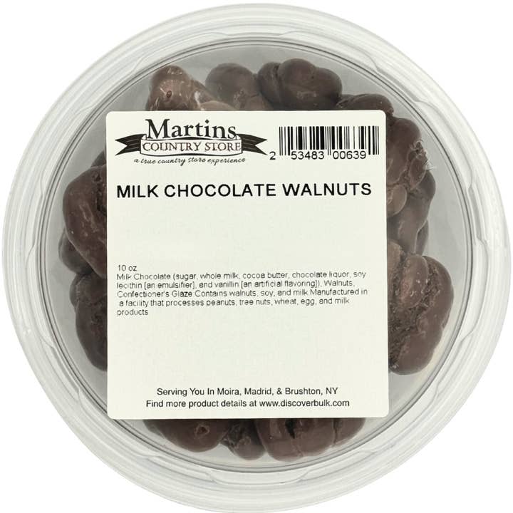Martin's Country Store LLC – wholesale Chokladtäckta godisar – MJÖLKCHOKLAD VALNÖTTER 10oz3