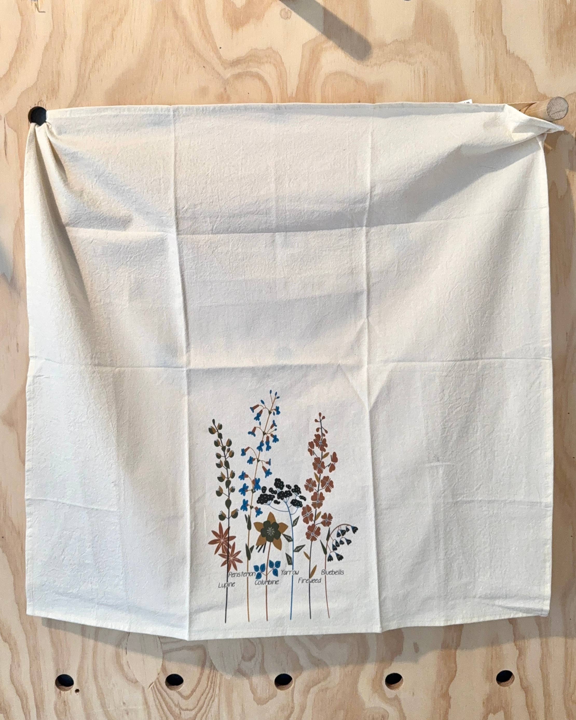 Quirks of Art co. - Wholesale Tea Towel - Flour Sack Tea Towel | Wildflowers | Seed Packet1