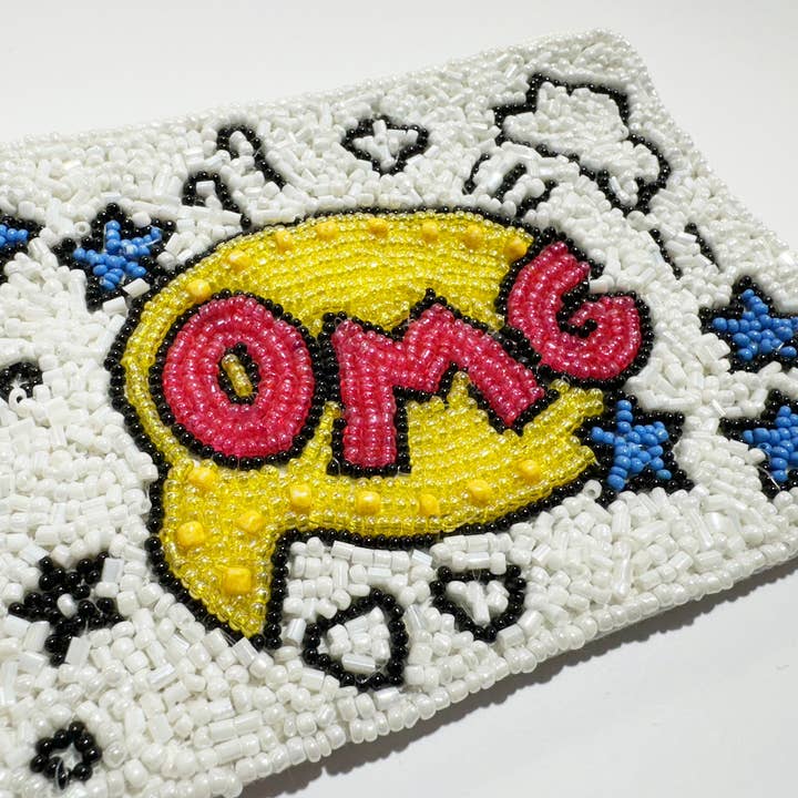 Ole - Wholesale Portemonnee - Dames - OMG Chat Bubble Mini Beaded Muntportemonnee LAC-MP-0241