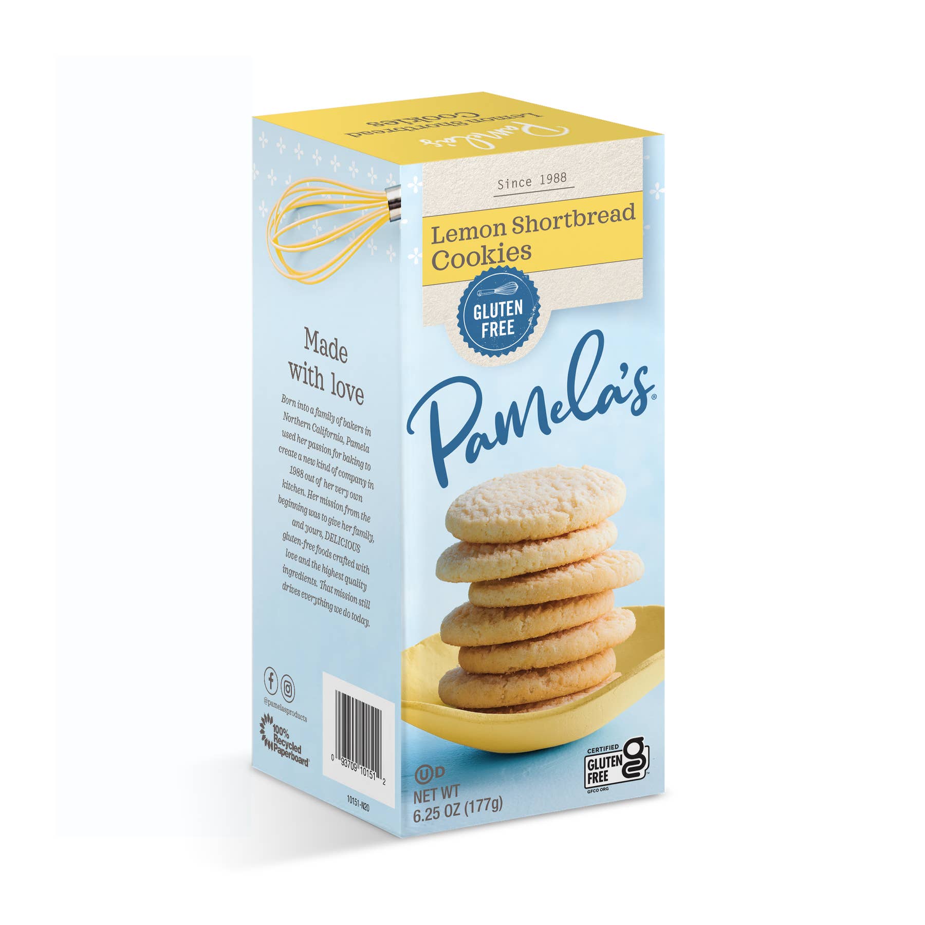 Ancient Harvest and Pamela's - Wholesale Cookie - Pamela's Lemon Shortbread Cookies, 6.25 oz