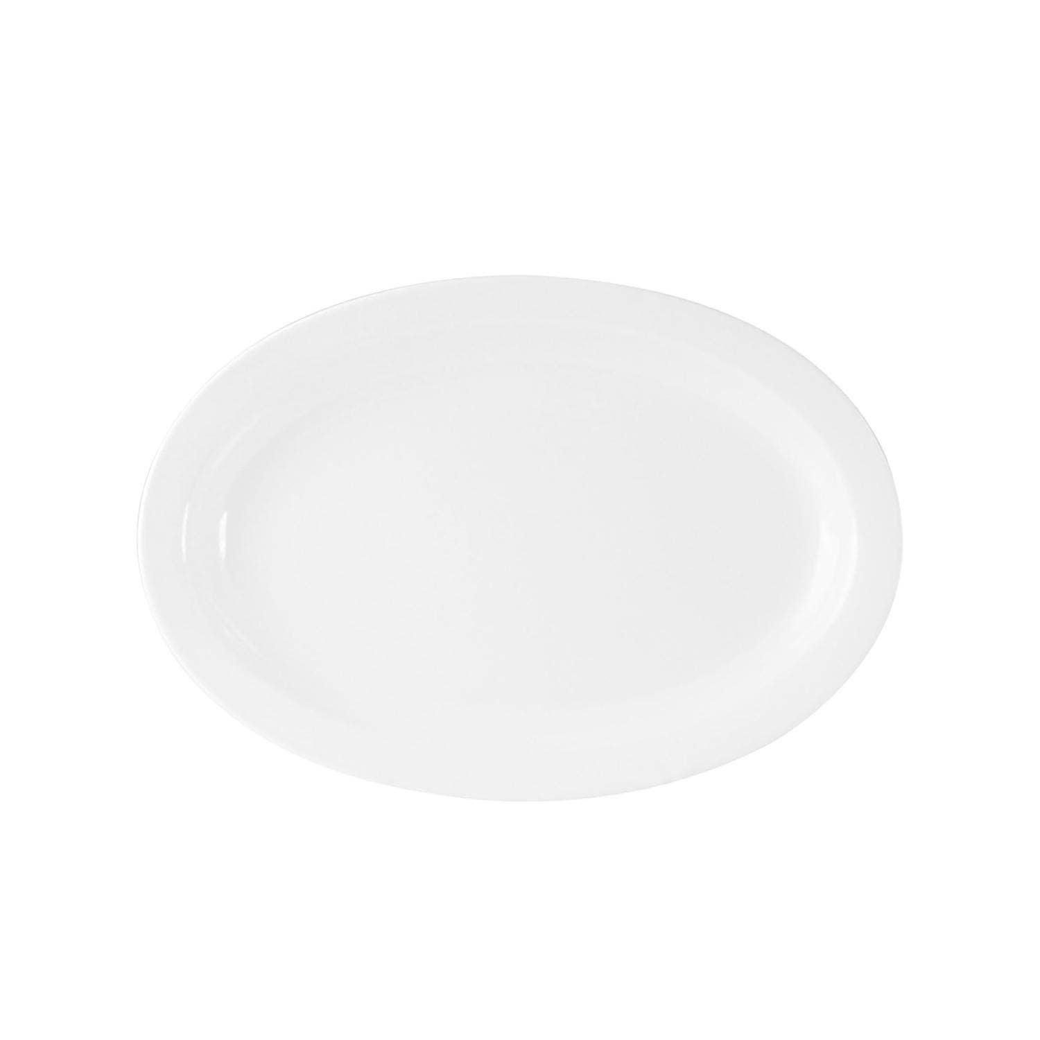 KT Supply - Wholesale Platter - Narrow Rim Platter, White11 1/2" X 8",Melamine, 12/PK0