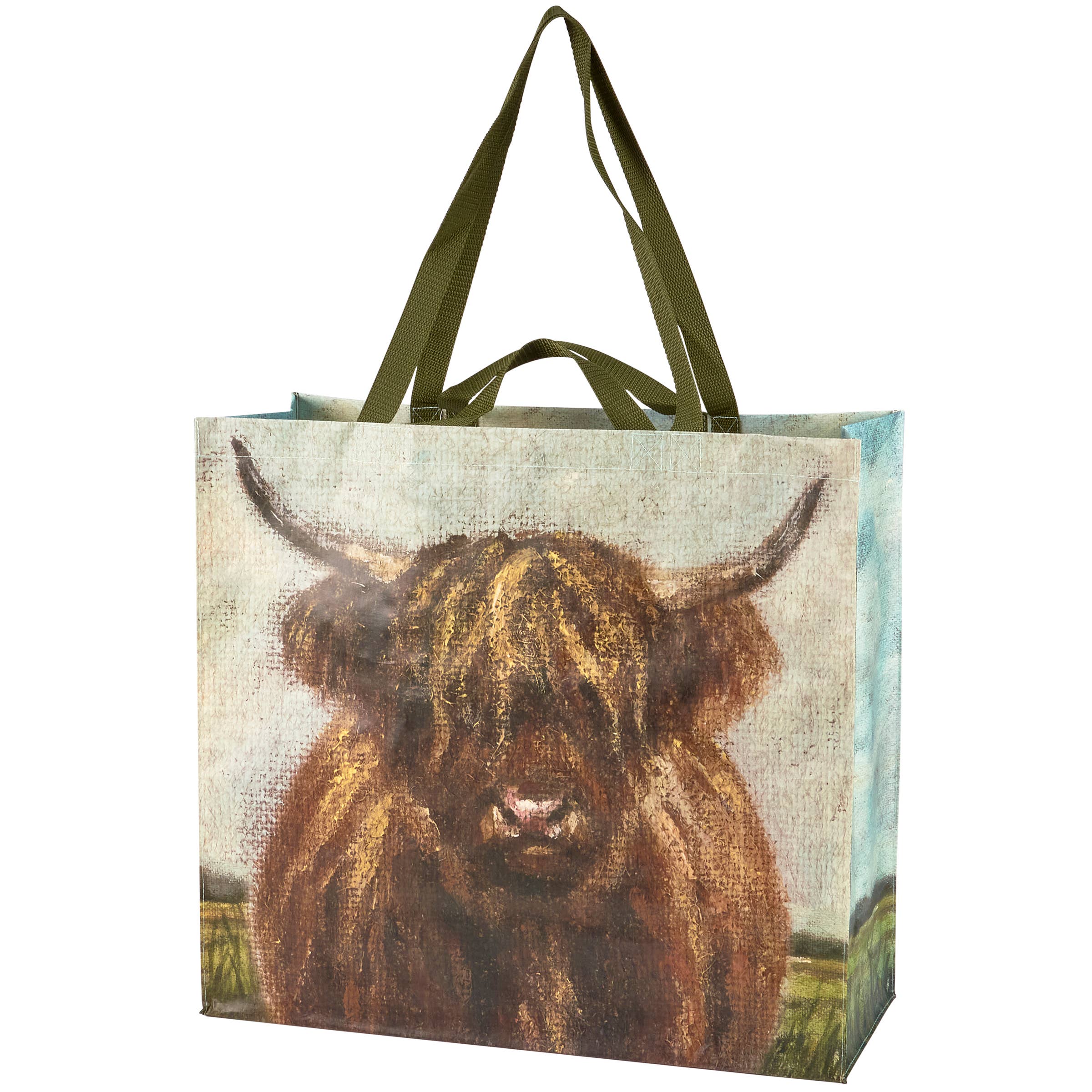 Primitives by Kathy - Wholesale Tote Bag - Unisex - Highland Cows Shopping Tote1