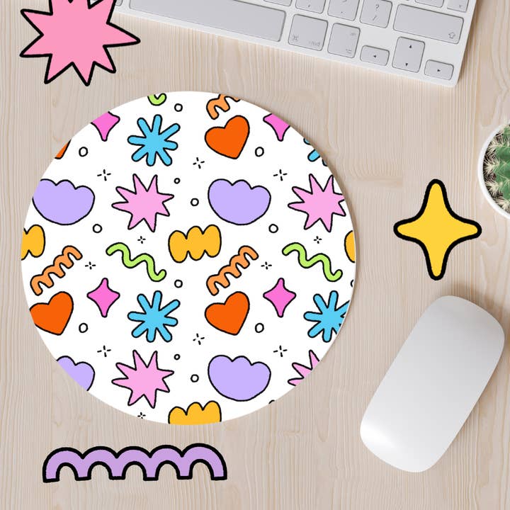 Confetti Mousepad for wholesale by Get Stoked