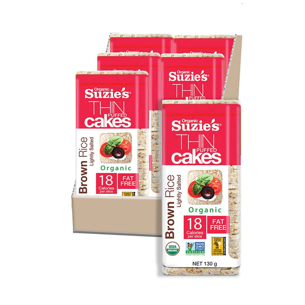 Suzie's Good Food - Wholesale Crackers - Lightly Salted Brown Rice Thin Cakes -  case of 62