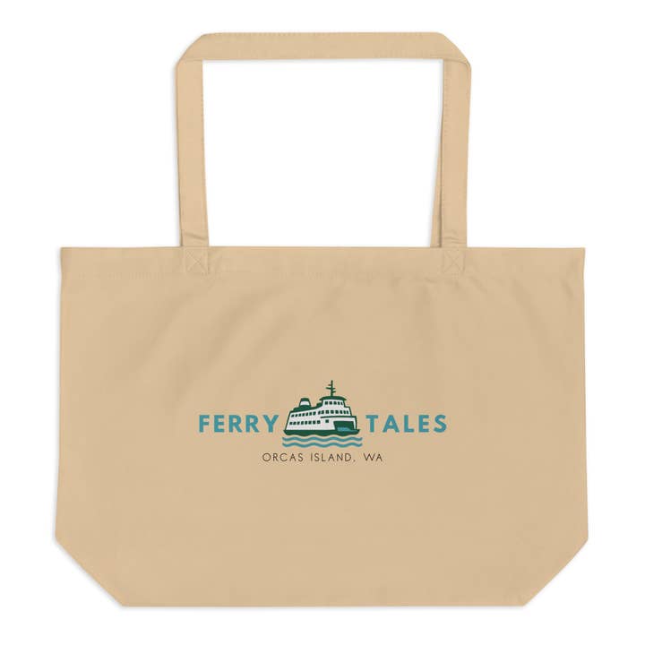 Ferry Tales Orcas Island Tourism Organic Cotton Tote for wholesale by melissa anne COLORS