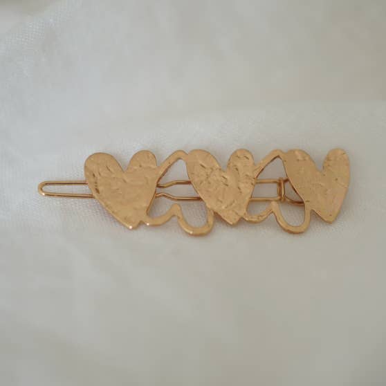 Barrette Théa Piccoli Cuori Dorati per la vendita all'ingrosso da parte di Bohomane