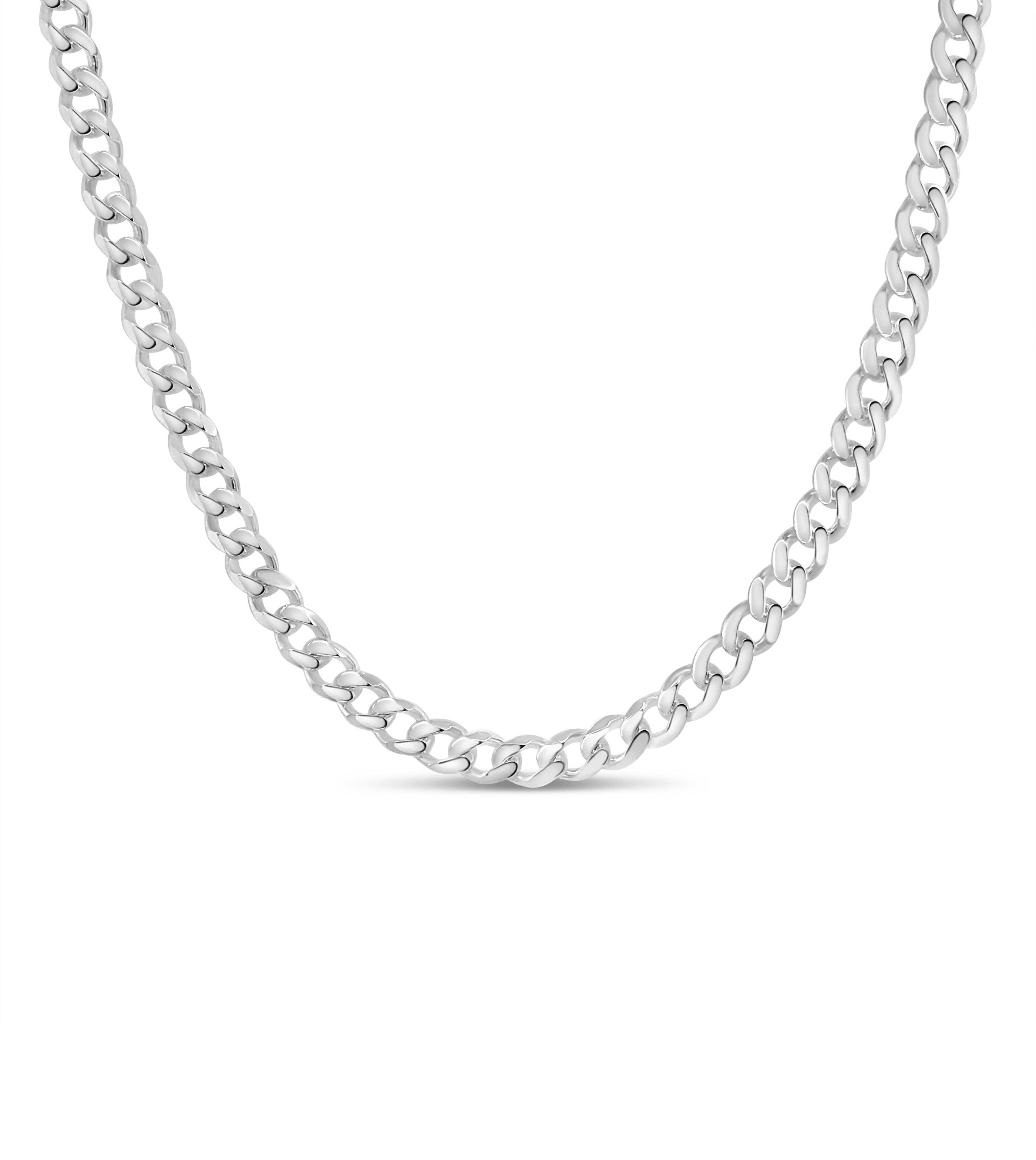 Olive & Chain - Wholesale Link & Chain Necklace - Silver Curb Link Chain Necklace7