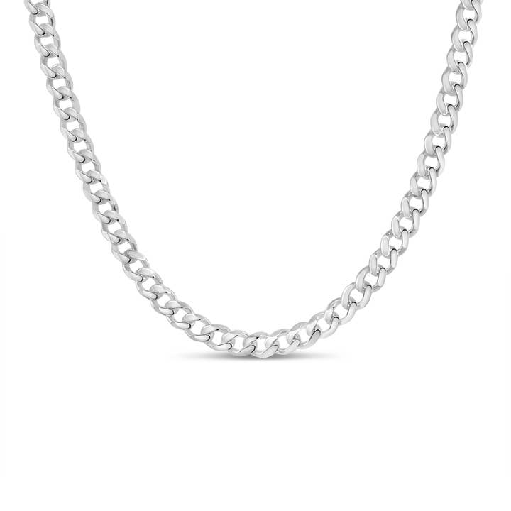Olive & Chain - Wholesale Link & Chain Necklace - Silver Curb Link Chain Necklace7