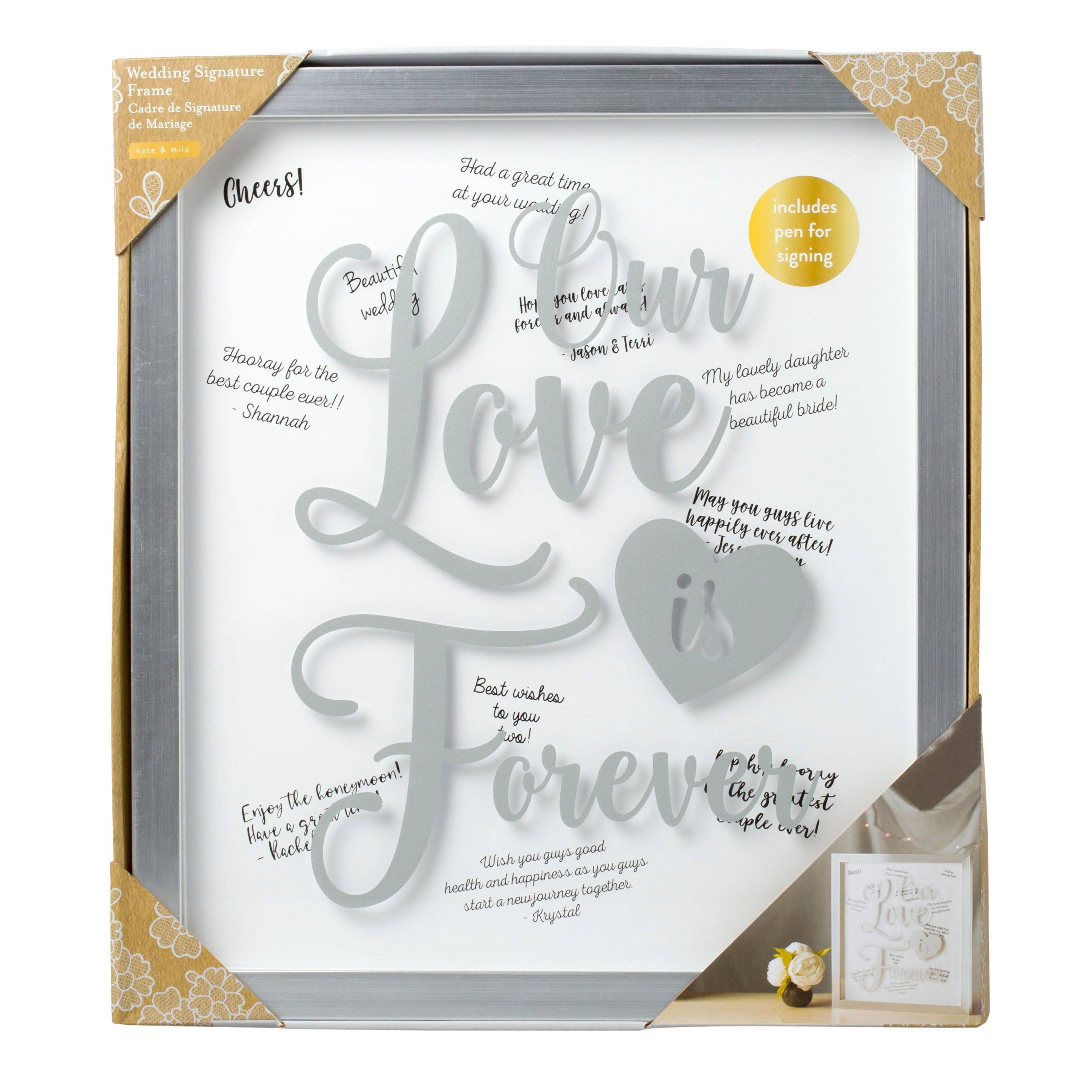 Kate & Milo - Wholesale Guest Book - Our Love Is Forever Wedding Signature Guest Book Frame4