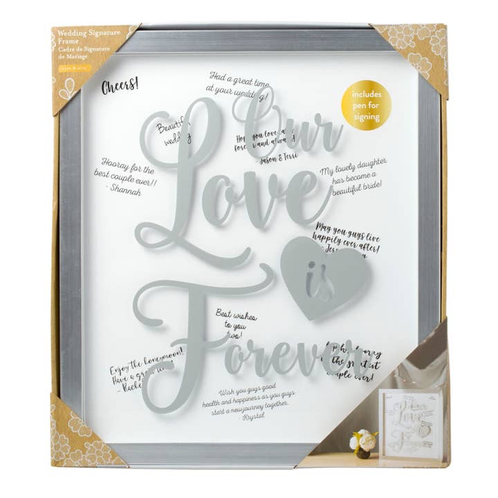 Kate & Milo - Wholesale Guest Book - Our Love Is Forever Wedding Signature Guest Book Frame4