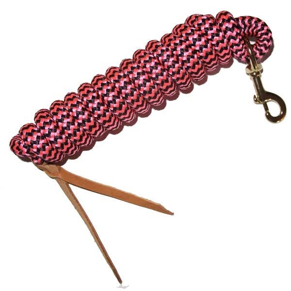 Smart Horse Gear - Vente Équipement d’équitation - Laisse de cowboy 5/8 po x 9 pi avec mousqueton BP, fermoir en cuir/couleurs bicolores0