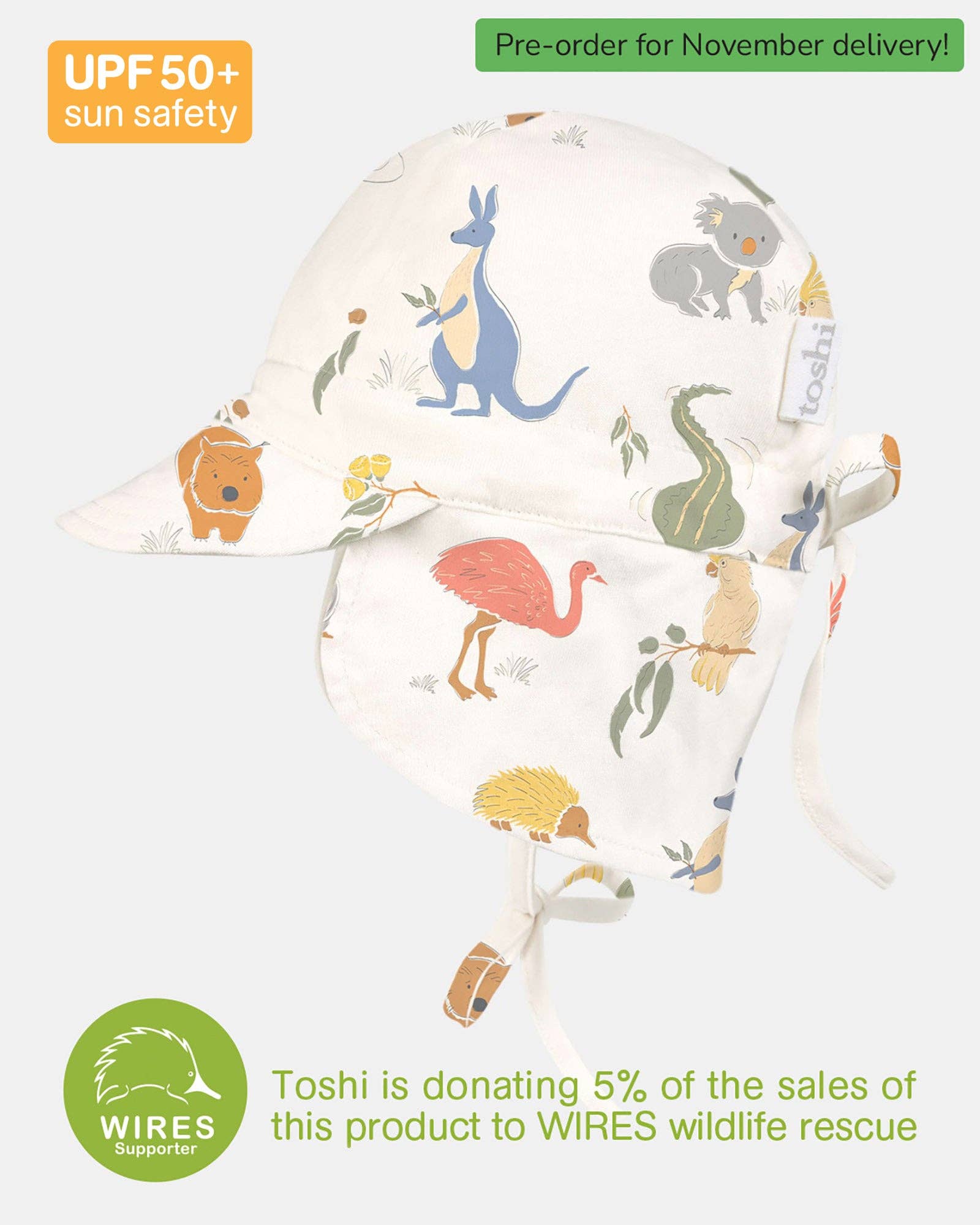 Toshi - Vente Chapeau de soleil – bébé - Casquette à rabat Bambini0