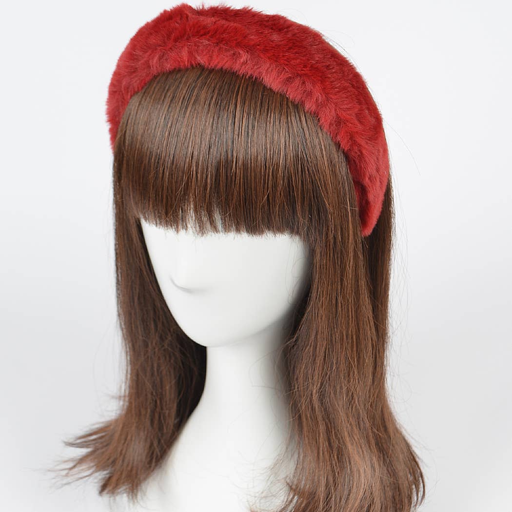 3AM BY H&D ACCESSORIES – wholesale Fashion headband – women's – Solid Faux Fur Headband1