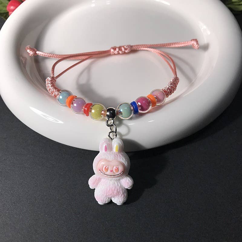Little Trendy - Wholesale Woven/Braided Bracelet - Creative hand-woven cute monster bracelet for girls 0