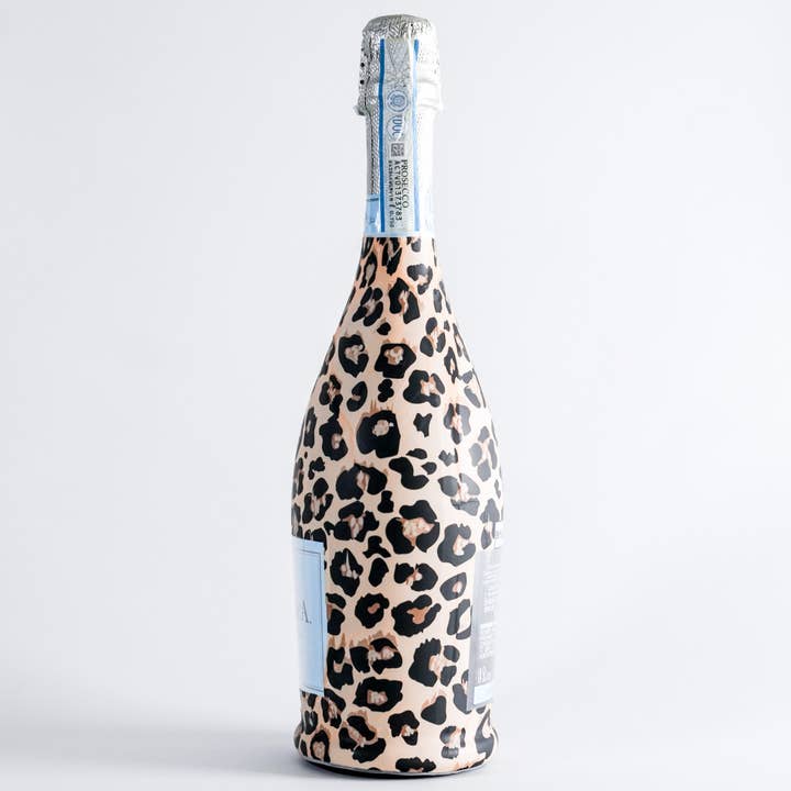 Beau Bottles - Wholesale Wine Gift Bag - Beau Bottles Tan Leopard - Prosecco Collection1