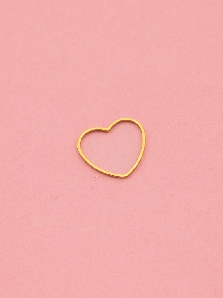 Guld tynd hjerte charme for engroshandel hos Mi Vida