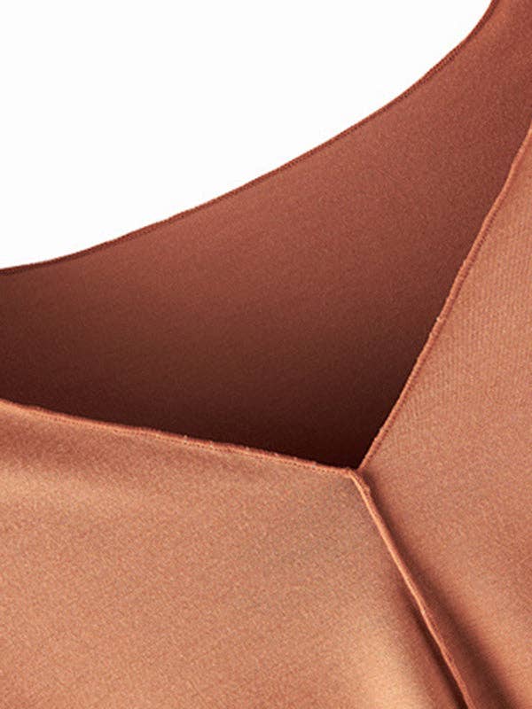 VividLux – wholesale Sleepwear set – Women's – Casual High-Low Solid Color V-Neck Pajama Set12