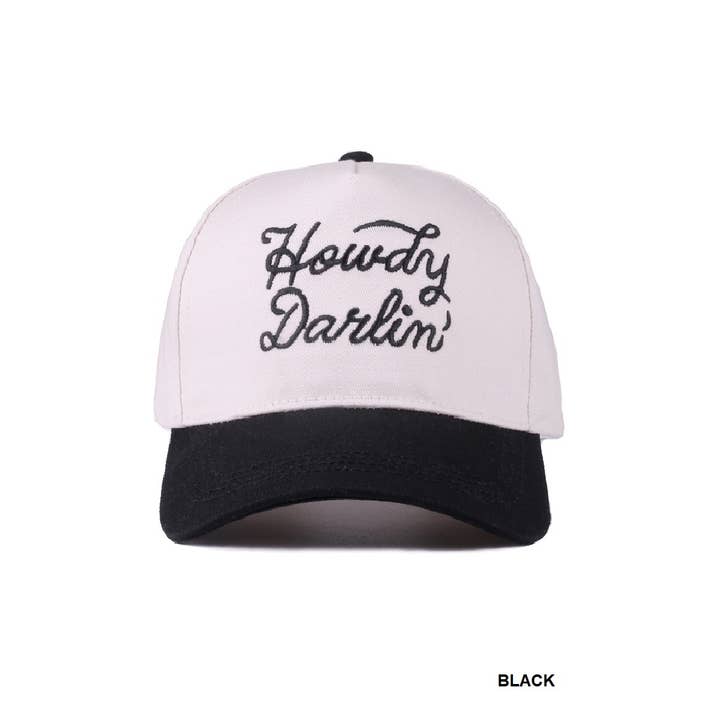 Vanilla Monkey - Wholesale Baseball cap – Women's - Howdy Darlin Two-tone Canvas Cotton Cap1
