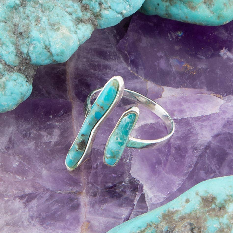 Barse Jewelry - Wholesale Cocktail/Statement Ring - Size Adjustable Turquoise and Sterling Silver RIng2