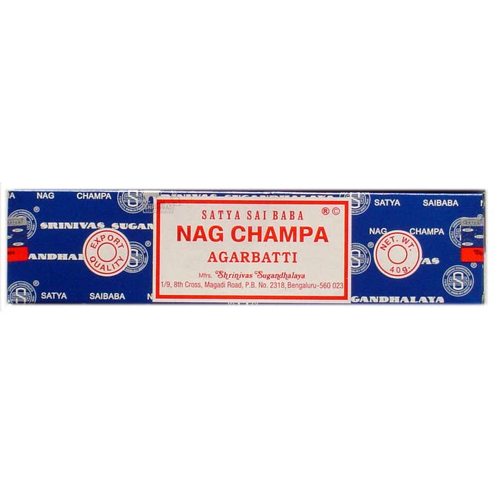 Satya Sai Baba Nag Champa - Blue Box 40 Gram Boxes for wholesale by The Incense Sampler Works