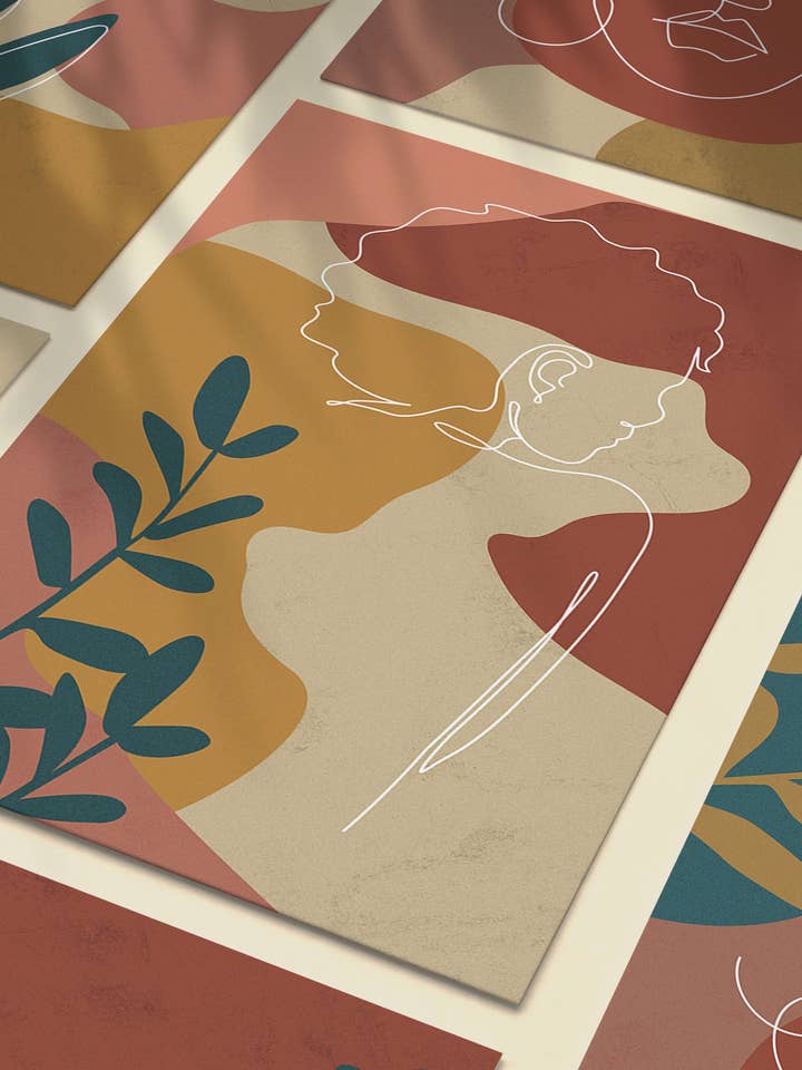 One Line: Afro Art Print for wholesale by la designs