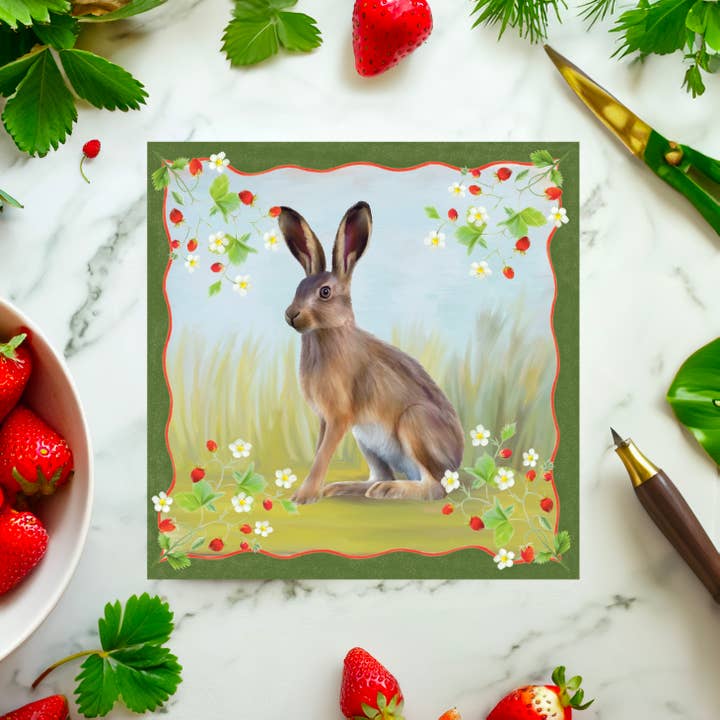 Cartão de saudações da lebre por atacado de Yaykind