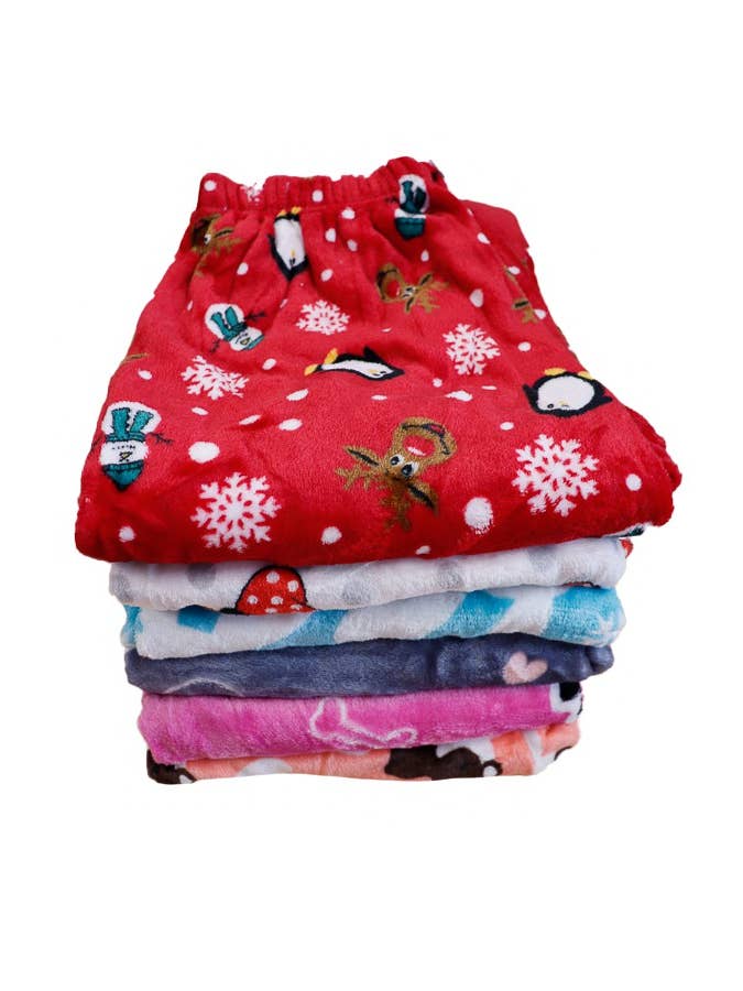 Cap Zone - Wholesale Sleepwear Bottom - Women's - Fuzzy Plush Lounge Pajama Pants12