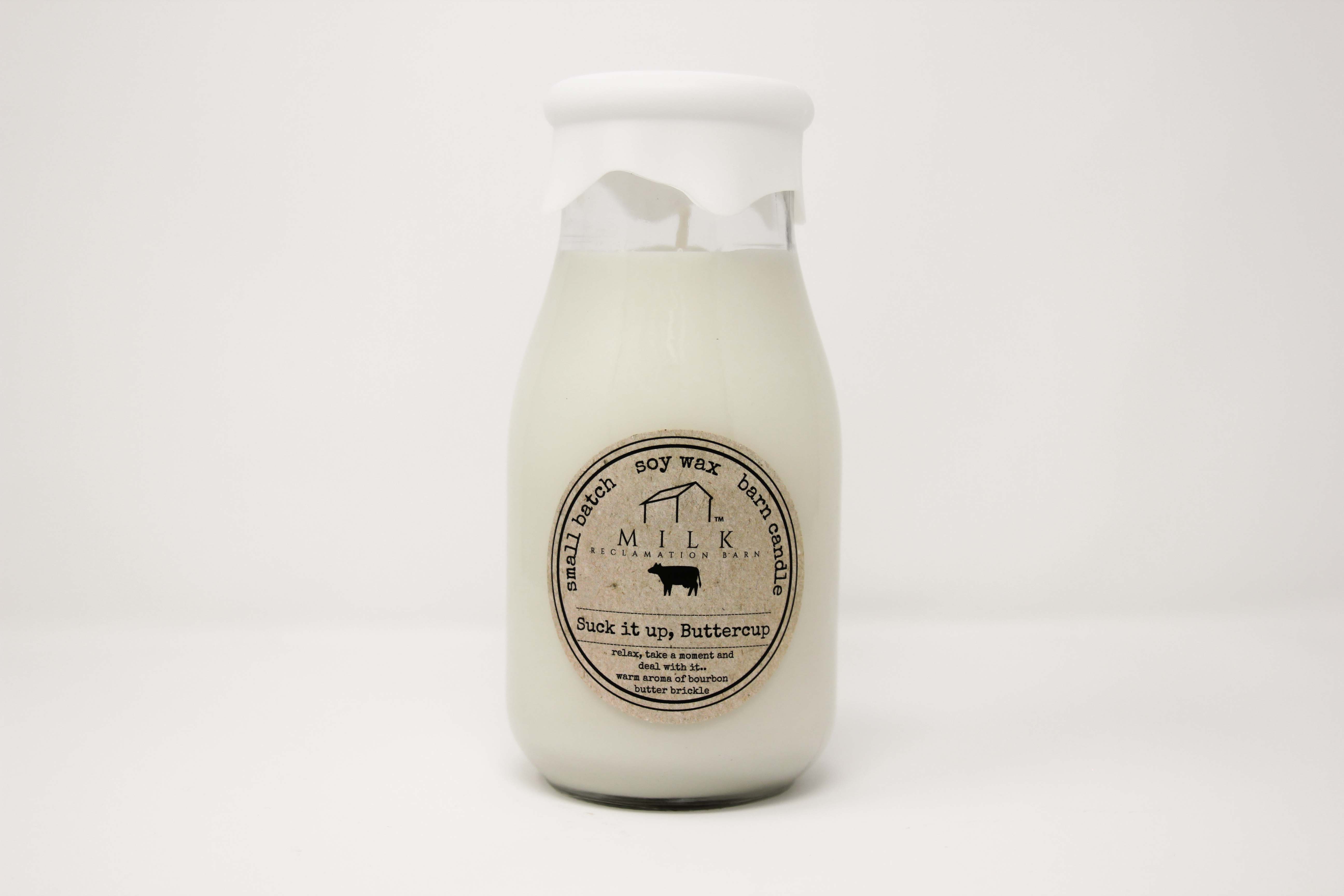 Milk Reclamation Barn - Vente Bougie en bocal - Bougie en bouteille de lait Suck it Up Buttercup1