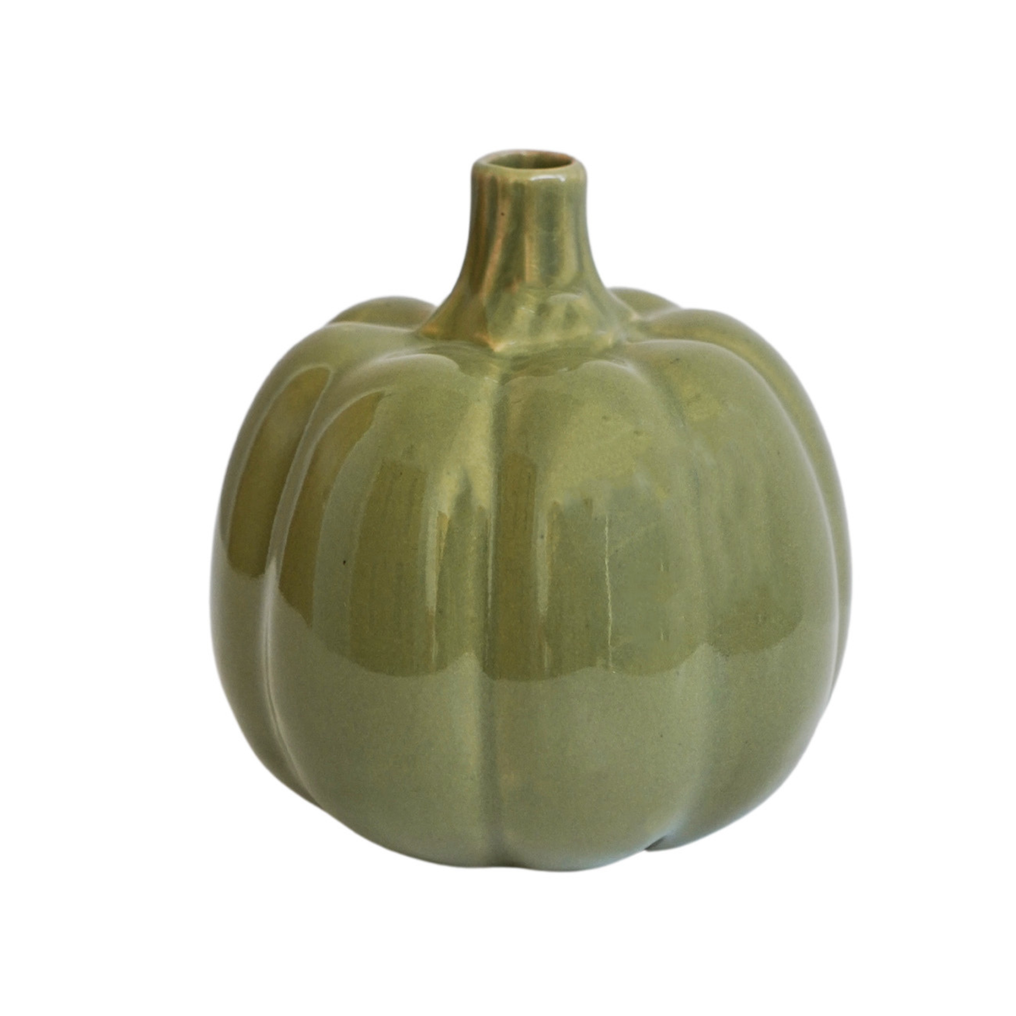 Ivyline International - Wholesale Vase - Glazed Pumpkin Bud Vase H12.5cm D12cm4