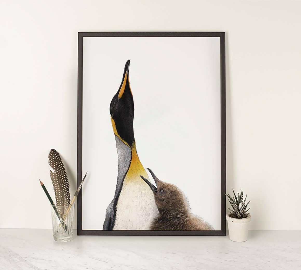 Hidden Planet - Wholesale Art Print - King penguins - A4 Print (landscape)1