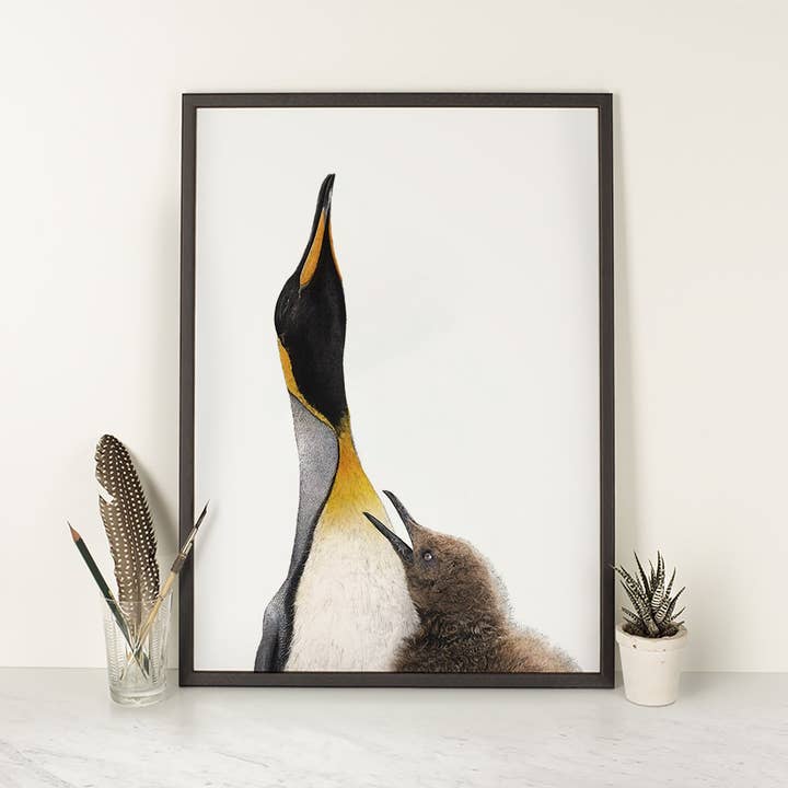 Hidden Planet - Wholesale Art Print - King penguins - A4 Print (landscape)1