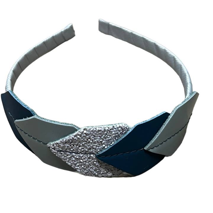 Blå Glitter Dancing Queen læder pandebånd for engroshandel hos ILLYTRILLY