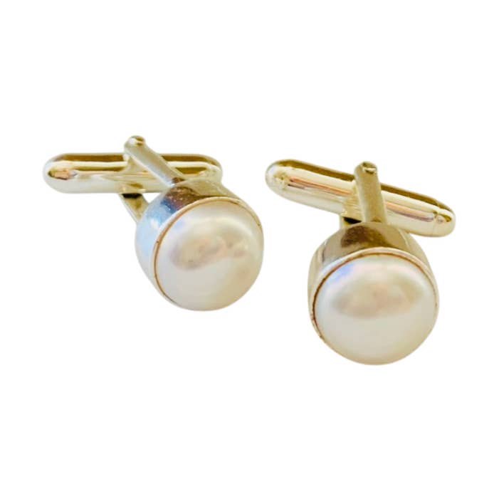 Fresh Water Pearl Cufflinks for wholesale by Mined Jewels