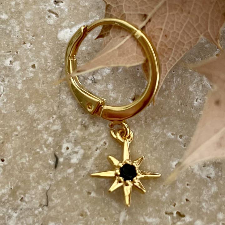 Svart Polar Star Pop-Hoop för wholesale av My Little Bijou