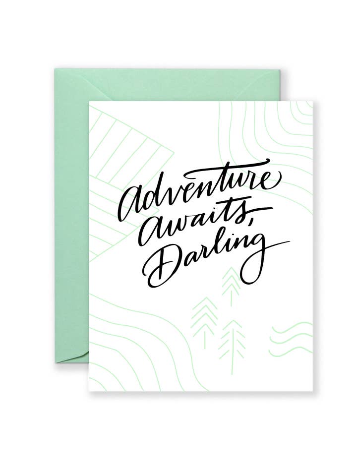 Adventure Awaits Darling Encouragement Greeting Card for wholesale by Lionheart Prints
