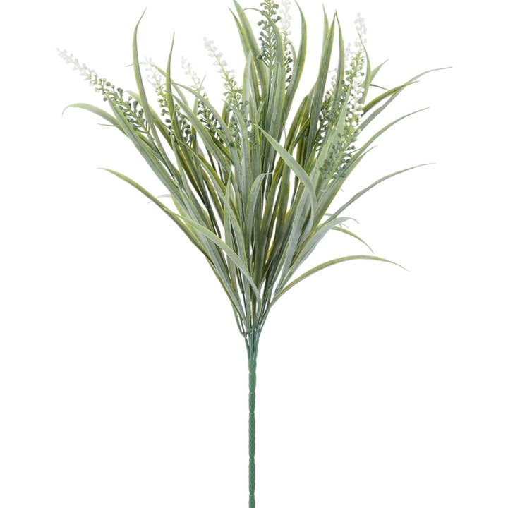 20"L Mini Bead Spike/Grass Bush Dusty Green FG662531 for wholesale by DecoExchange