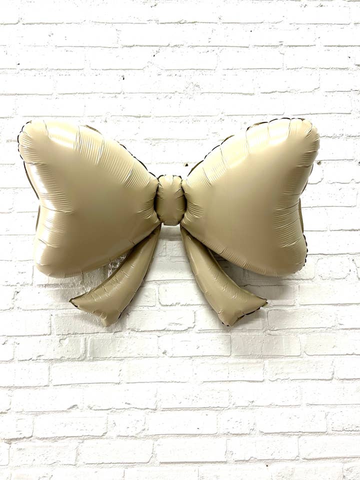 Palloncino a forma di fiocco crema 40" per la vendita all'ingrosso da parte di Burst Party Co