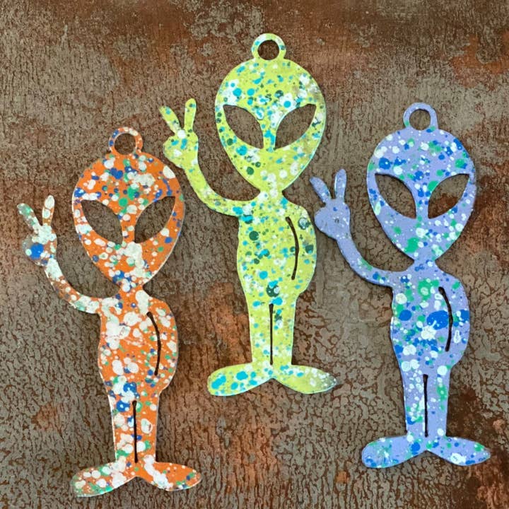 Alien Ornament for wholesale by Cut-n-rust LLC