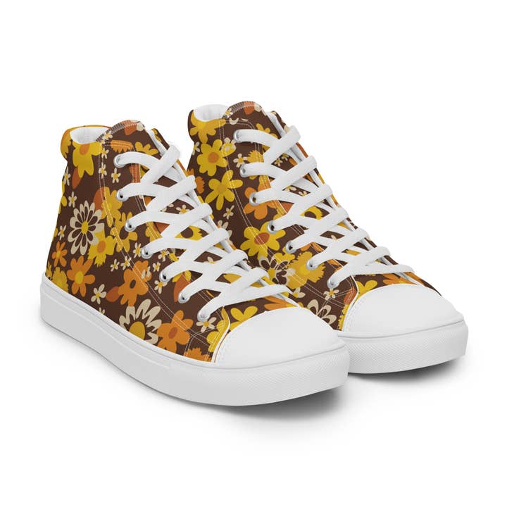 Die südafrikanische Kollektion l Herren High-Top-Leinenschuhe l Blumenmatratzenmuster für den Großhandel von Small Stitch