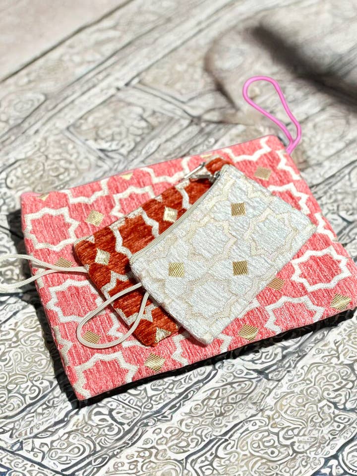 NAJM Large Upcycled Pouch for wholesale by SOUK in the CITY