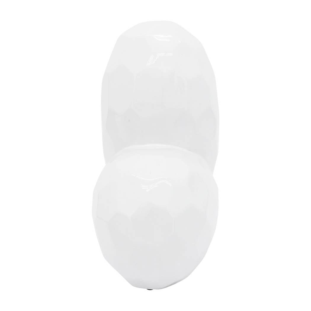 Sagebrook Home - Wholesale Tafelbladdecoratie - Keramisch Abstract Hart Decoratief Object - Wit, 11 in.8