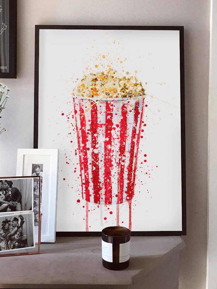 Popcorn Wall Art Print for wholesale by We Love Prints