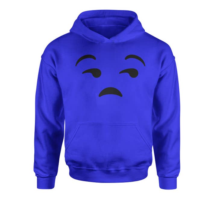 Expression Tees - Wholesale Hoodie - Kids - Emoticon Whatever Smile Face Youth-Sized Hoodie