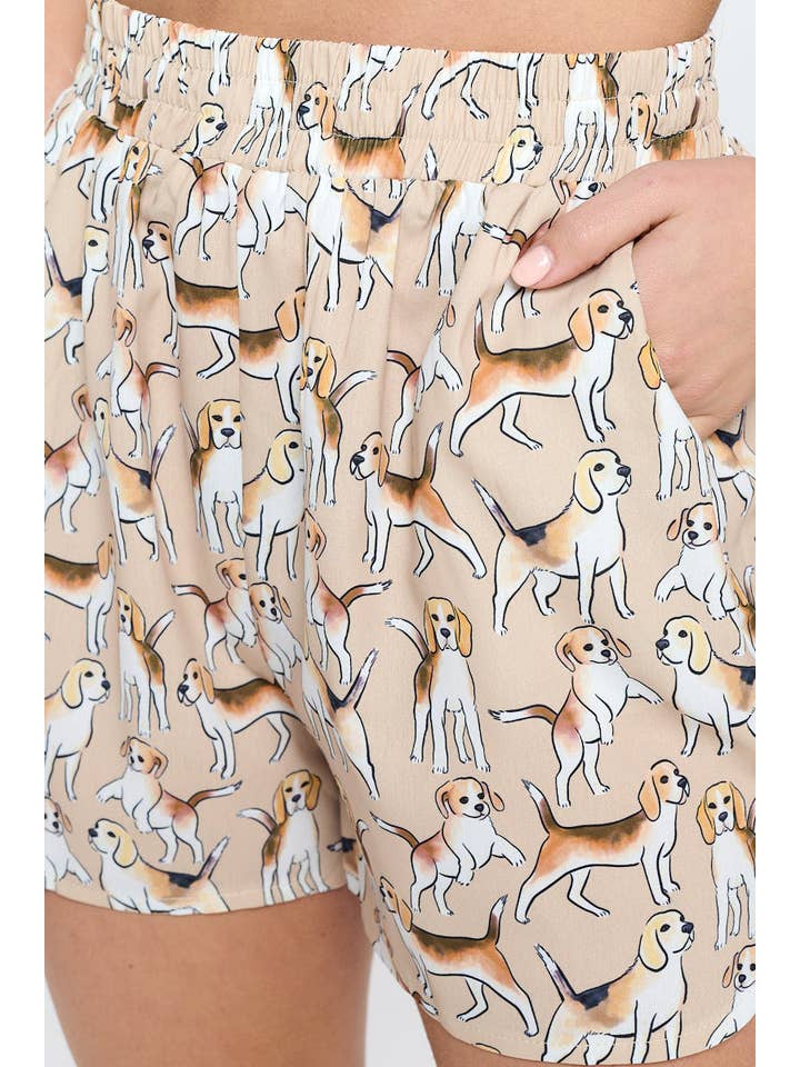 SM WARDROBE - Vendita all'ingrosso Pantaloncini - Donna - SHORTS CON STAMPA CANI E TASCHE5