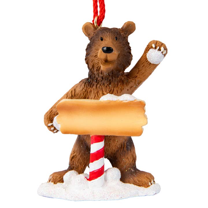 Snowball Griz Ornament for wholesale by Mother Moose Gifts