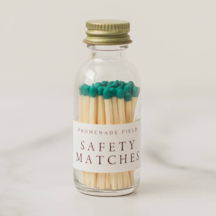 Allumettes de sécurité sarcelle pour la vente par Promenade Field